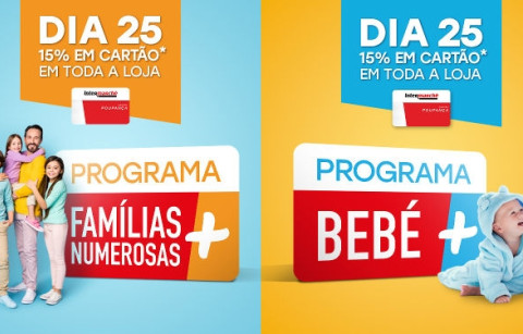 Dia 25 de cada mês é dia de 15%, em Cartão, em toda a loja