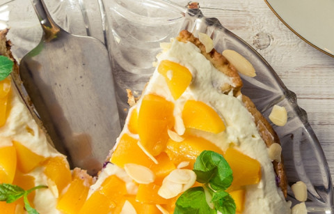 TARTE CREMOSA DE PÊSSEGO
