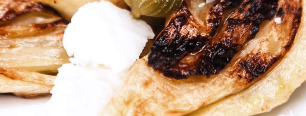 SALADA DE FUNCHO GRELHADO COM QUEIJO
