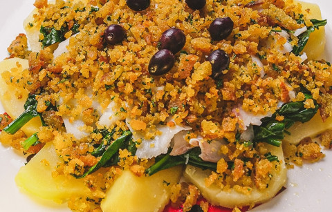 BACALHAU COM BROA E ESPINAFRES