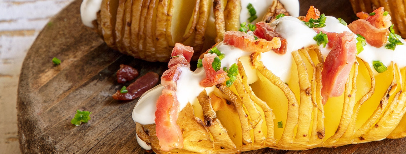 BATATAS COLMEIA COM BACON E NATAS