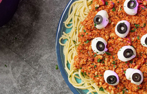 Esparguete à Bolonhesa de Halloween