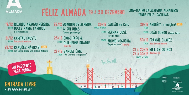 Feliz Almada, 19 a 30 Dezembro 2018, Cine-Teatro da Academia Almadense, Cacilhas