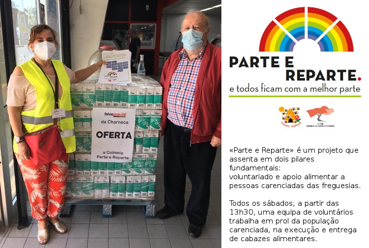 Parte e Reparte, seja solidário: Recolha de bens alimentares na União de Freguesias Charneca de Caparica e Sobreda